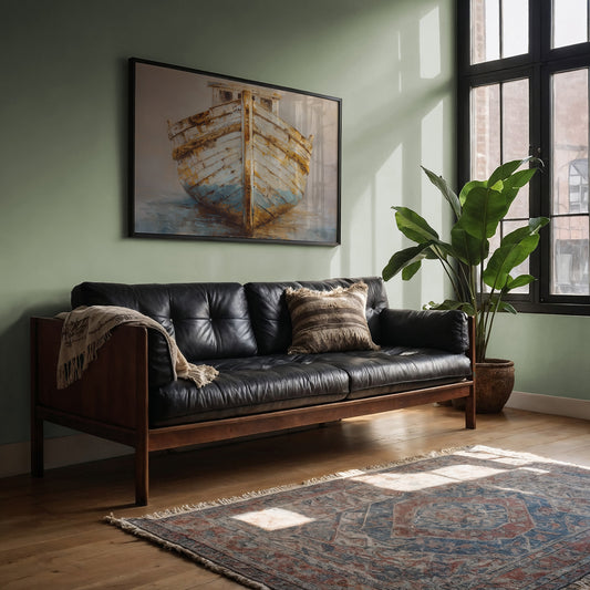 Weathered Hull Rests At Dawn