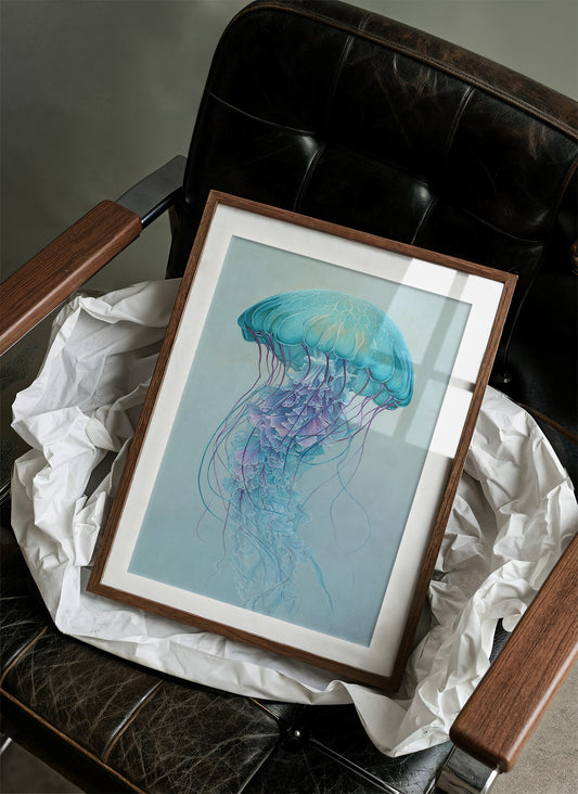 Aqua Bloom Dances Through Glass