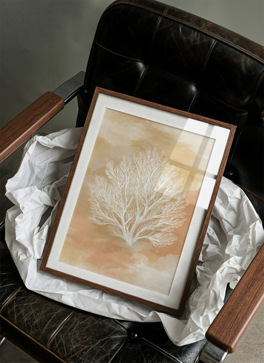Ivory Branches On Golden Canvas