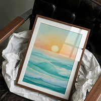 Coastal Dawn Paints Aqua Waves