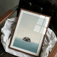 Curious Seal Peeks Through Waves