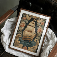 Tall Ships Among Baroque Blooms