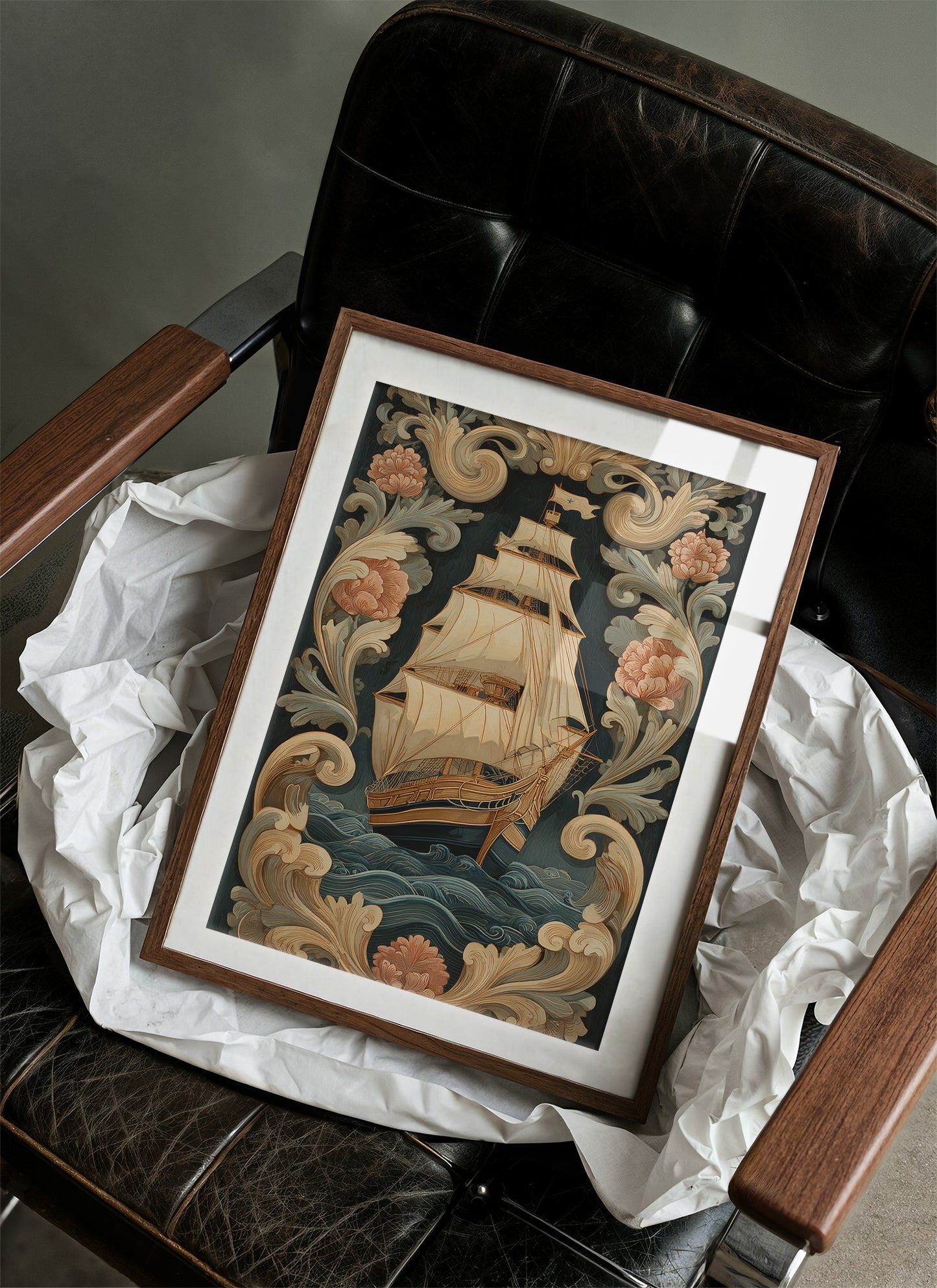 Tall Ships Among Baroque Blooms