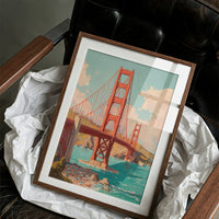 Vermillion Spans Between Coastal Skies