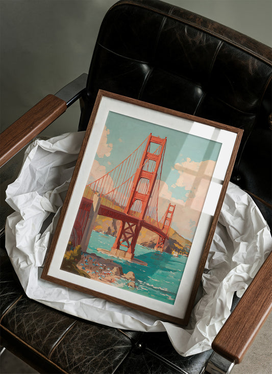 Vermillion Spans Between Coastal Skies