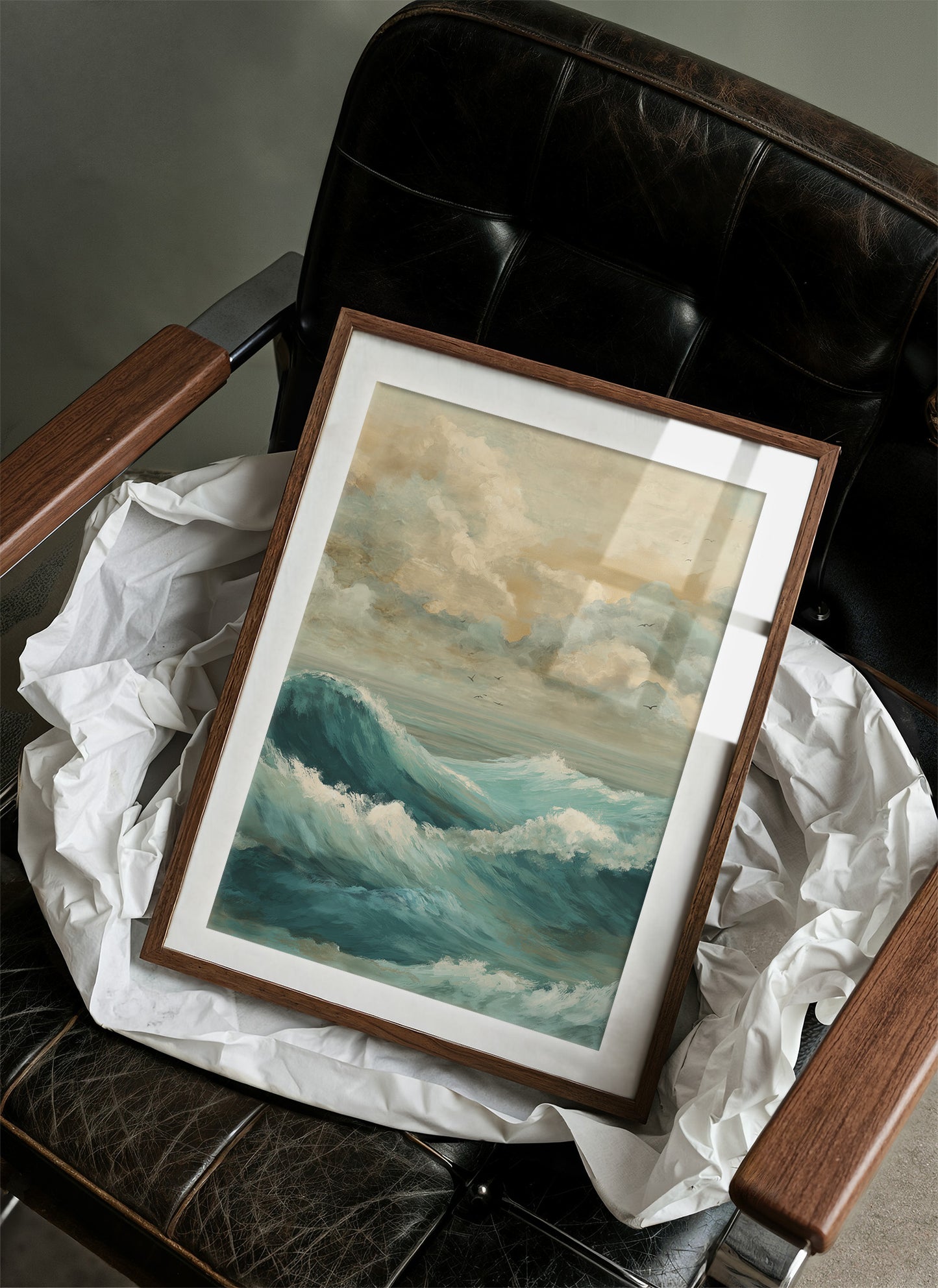 Sea Memory In Wooden Frame