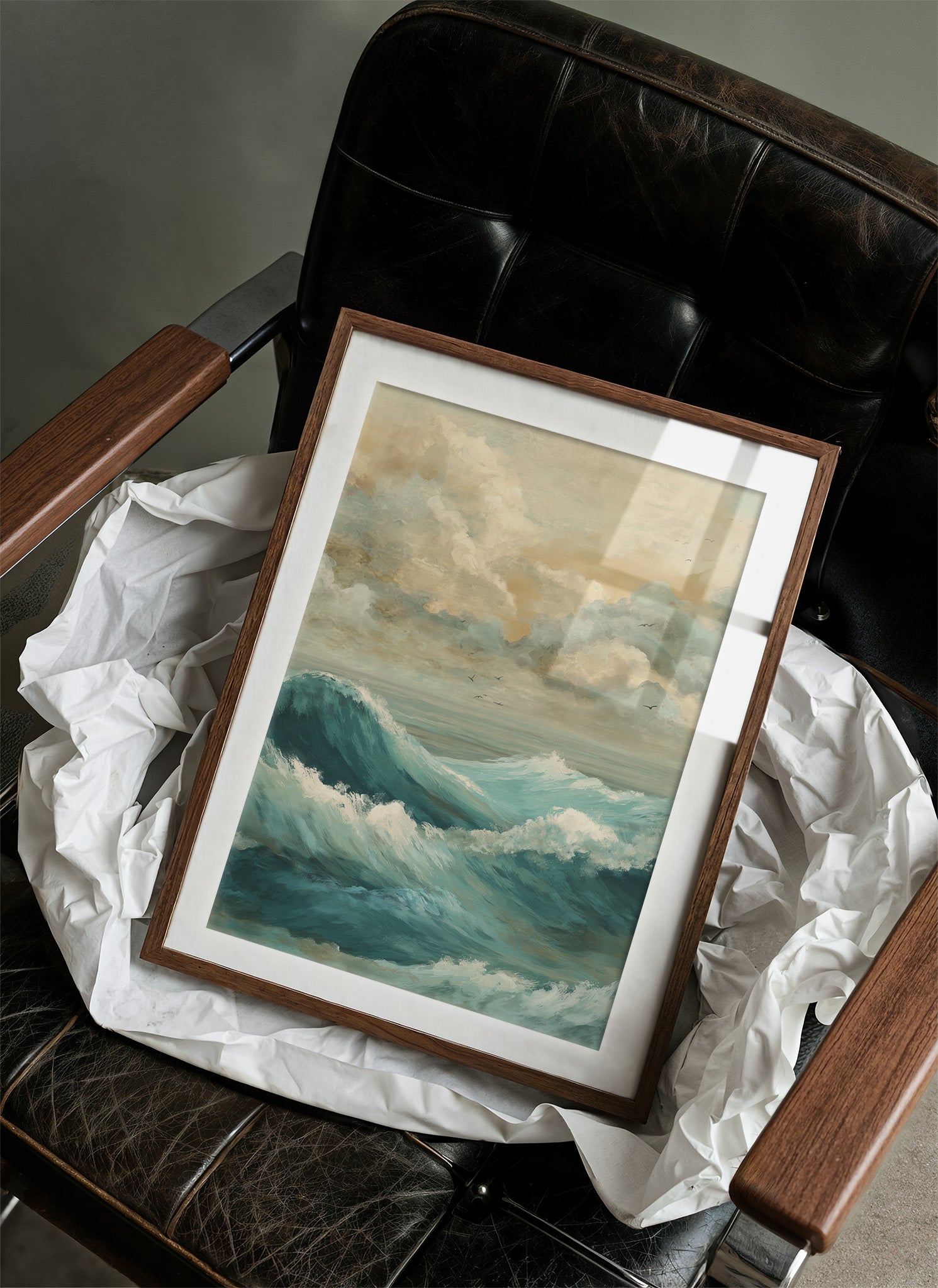 Sea Memory In Wooden Frame
