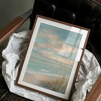 Coastal Grasses Meet Pastel Skies