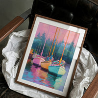 Pastel Fleet At Twilight Harbor