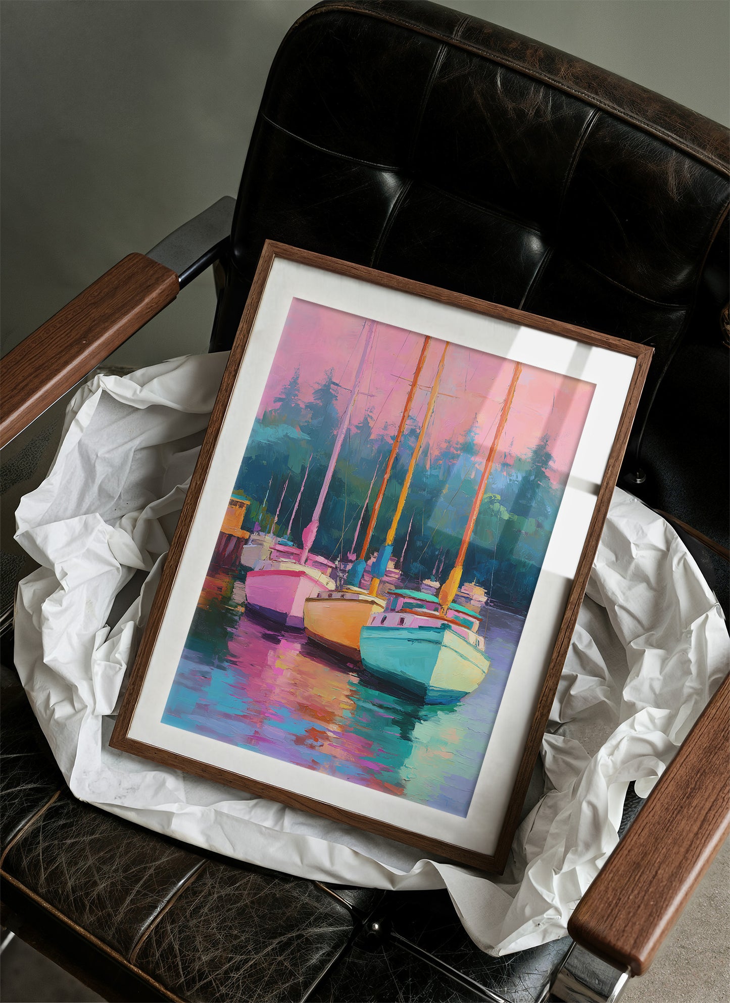 Pastel Fleet At Twilight Harbor