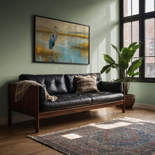 Blue Sentinel At Golden Marsh