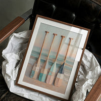 Coastal Oars Rest Between Tides