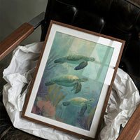 Sea Turtles Dance Through Aquamarine