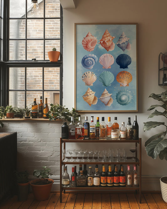 Coastal Treasures Against Azure Waves