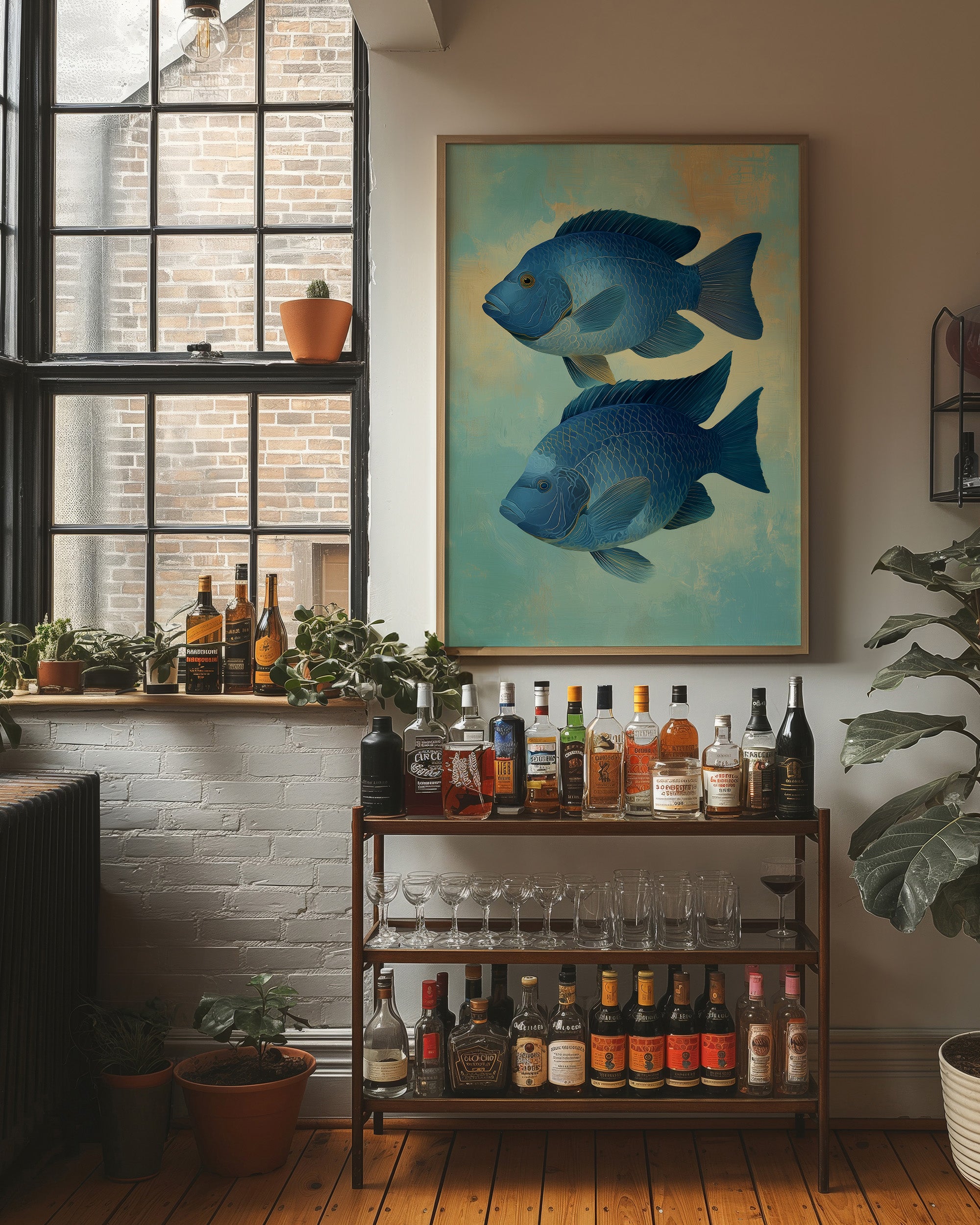 Sapphire Duet Glides Through Mist