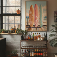 Coastal Boards Await Summer Waves