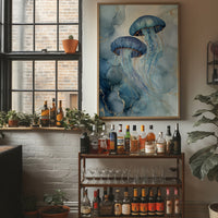 Cerulean Dancers in Liquid Cosmos