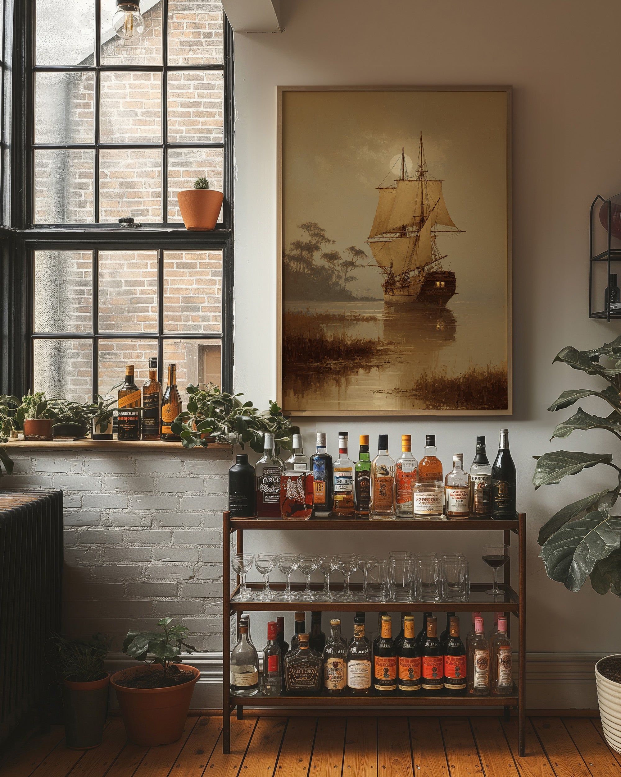 Amber Voyage Through Misty Harbor