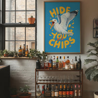 Seaside Warning in Bold Typography