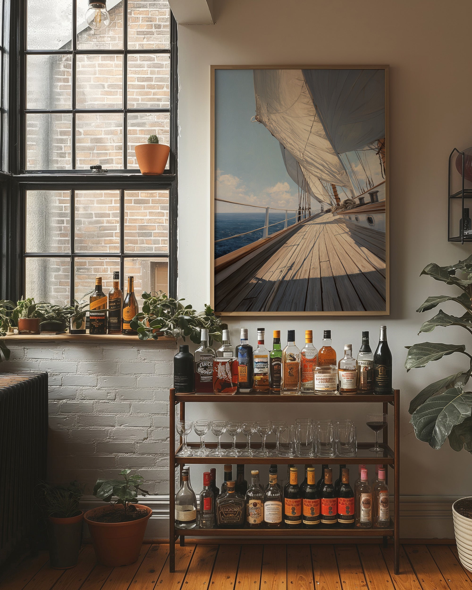 Horizon Whispers Through Canvas Sails