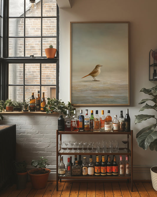 Solitary Songbird On Muted Horizon