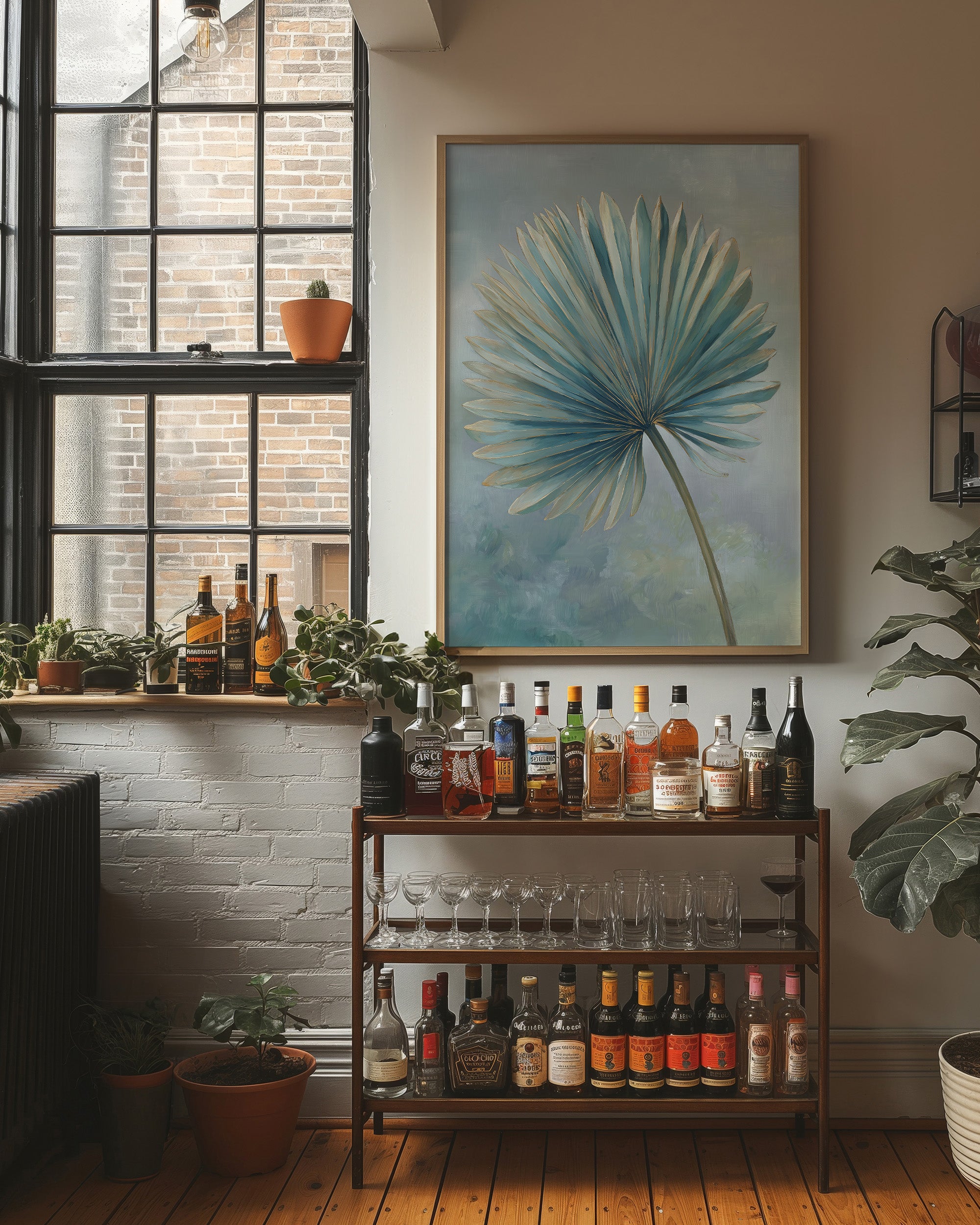 Azure Palm Whispers Serenity