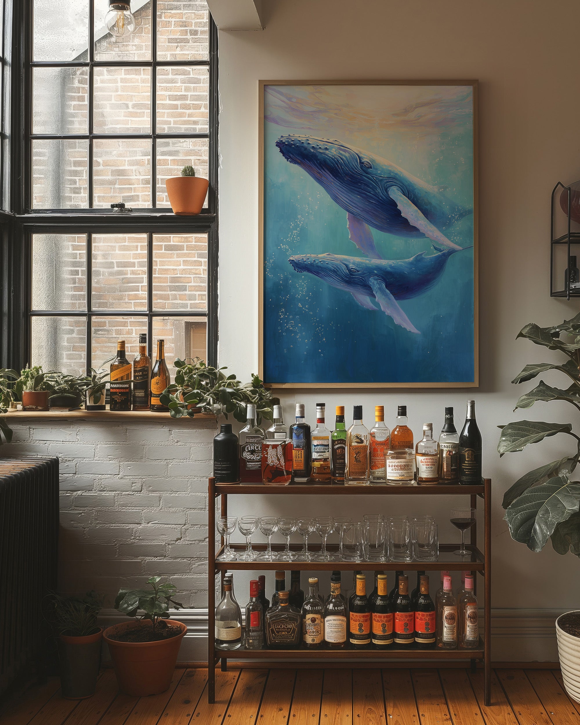 Cerulean Giants Dance Below Light