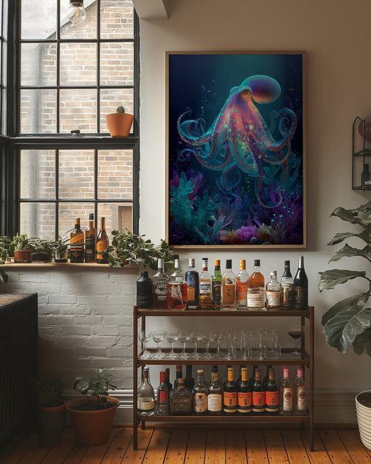 Luminous Tentacles Embrace Abyssal Gardens