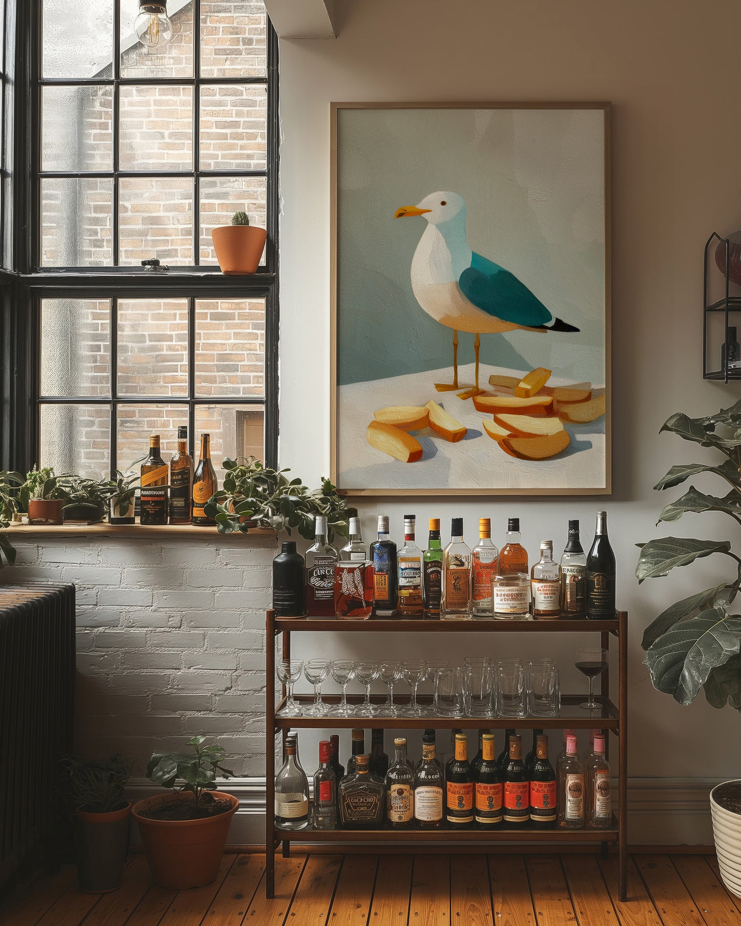 Shoreline Snack Among Bread Crumbs