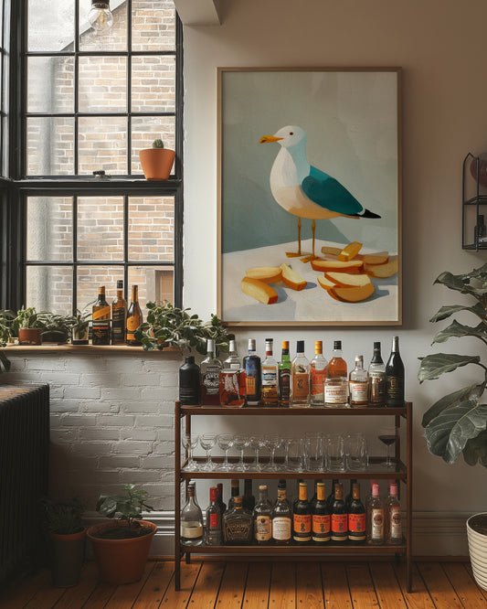 Shoreline Snack Among Bread Crumbs