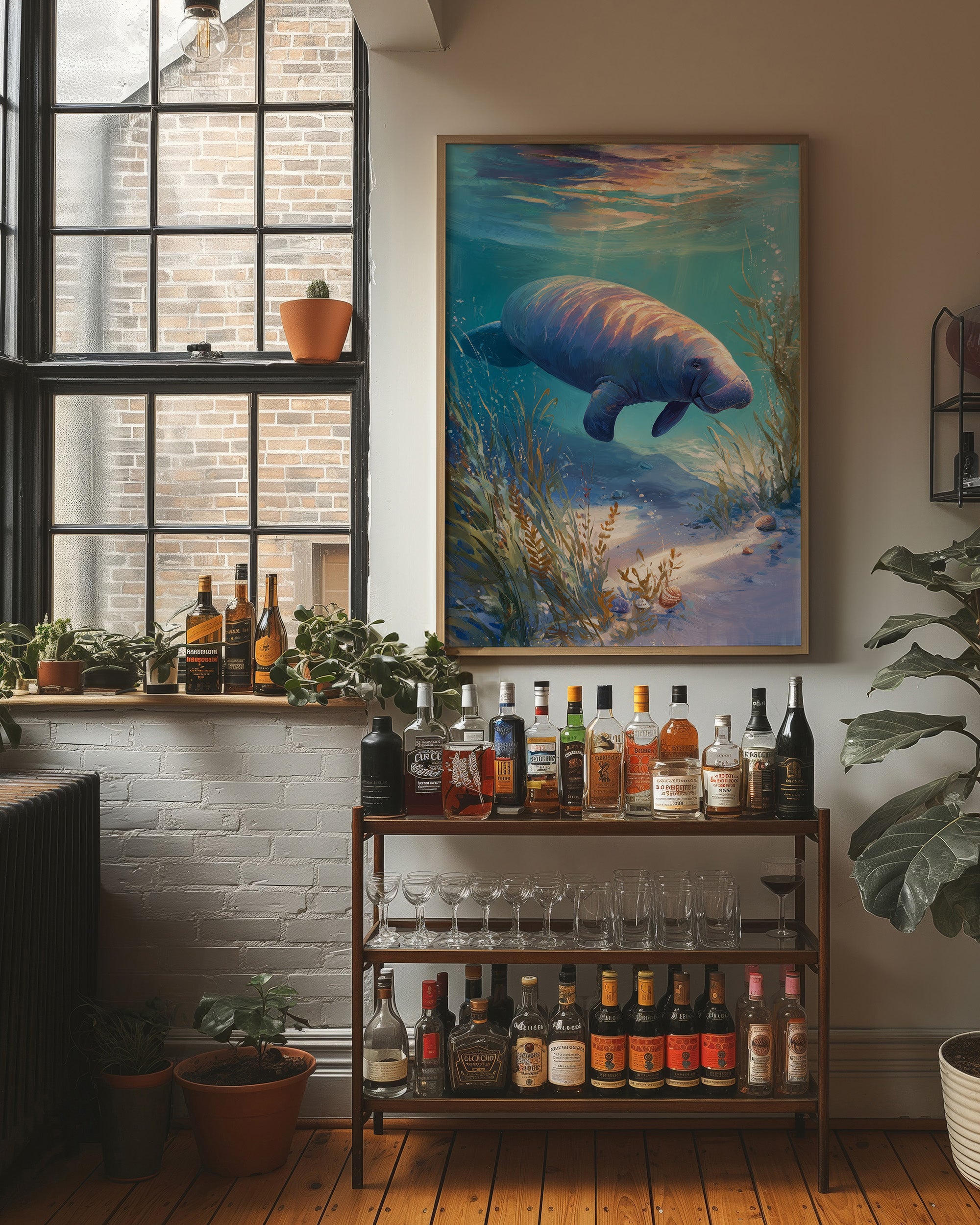 Gentle Giant Glides Through Crystal Waters