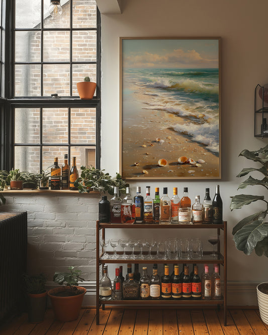 Shoreline Whispers Beneath Azure Skies