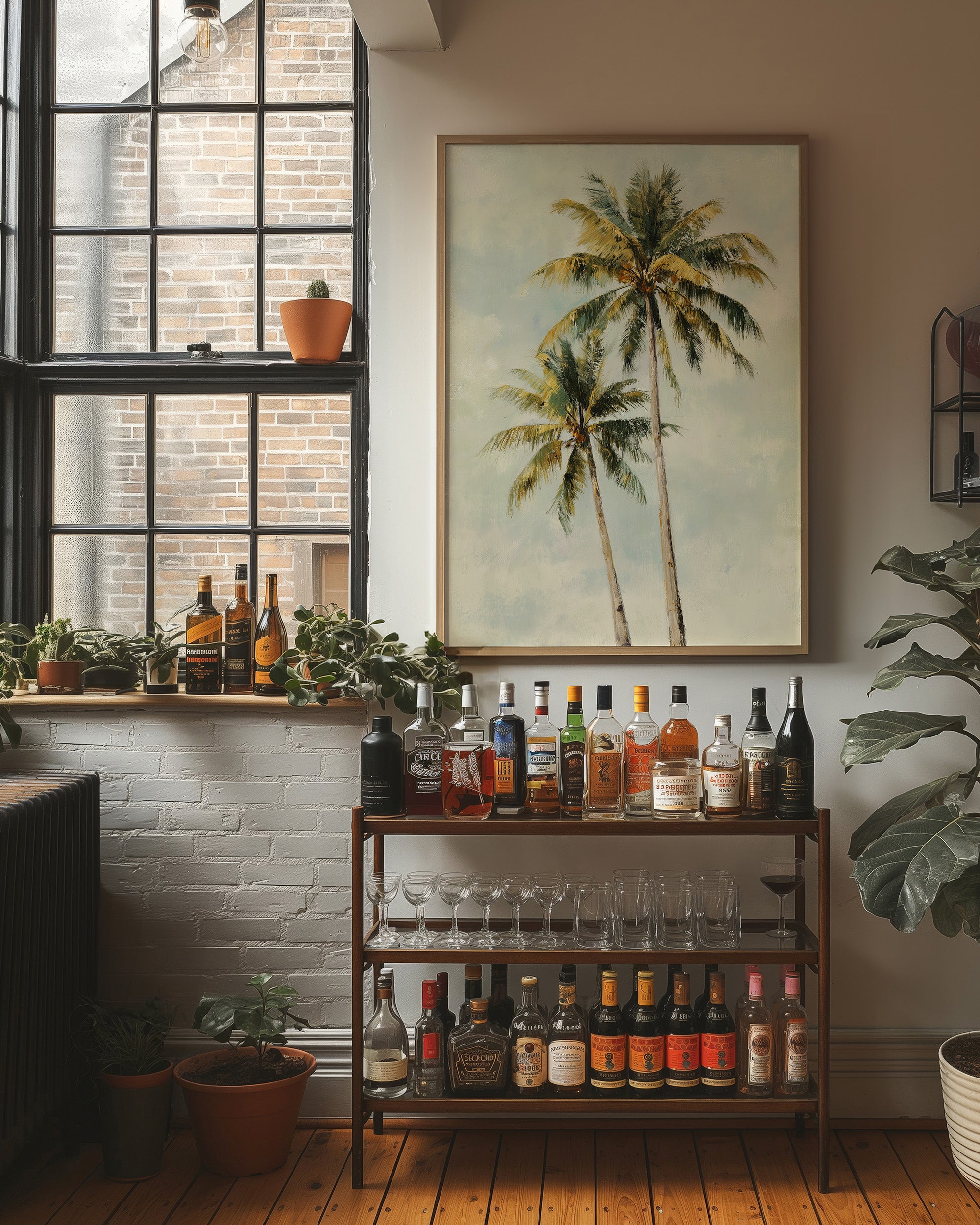 Coastal Whispers Against Mint Sky