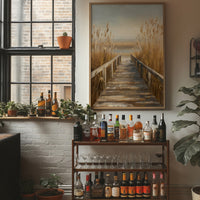 Shoreline Whispers Through Golden Reeds