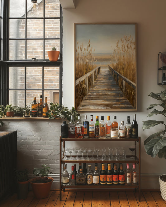 Shoreline Whispers Through Golden Reeds