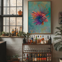 Vibrant Spines Pierce Aqua Depths