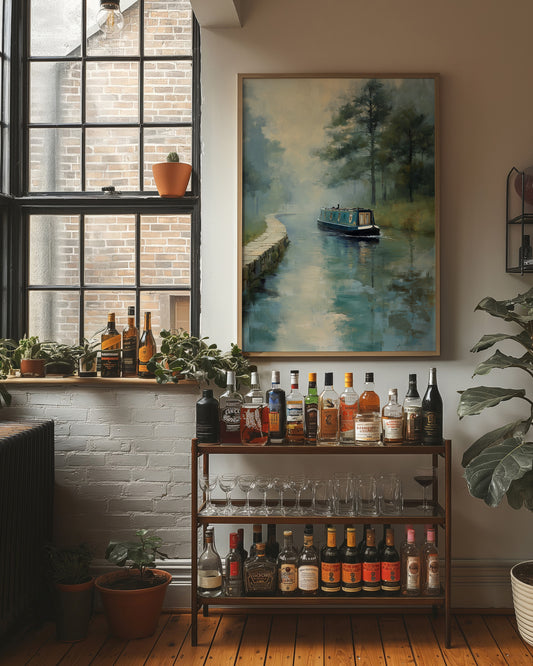 Narrowboat Whispers Through Mist