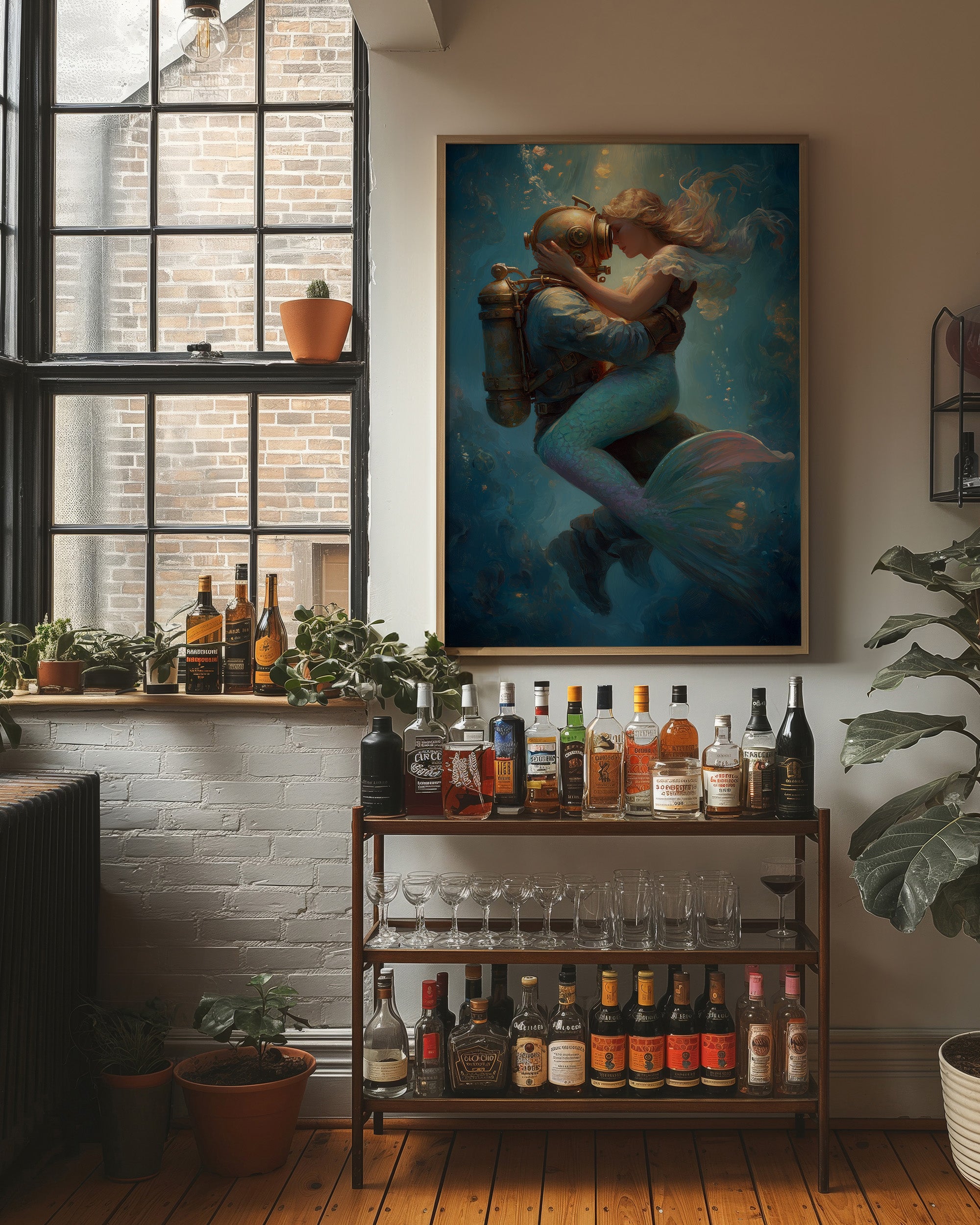 Brass Depths Embrace Aquatic Dreams