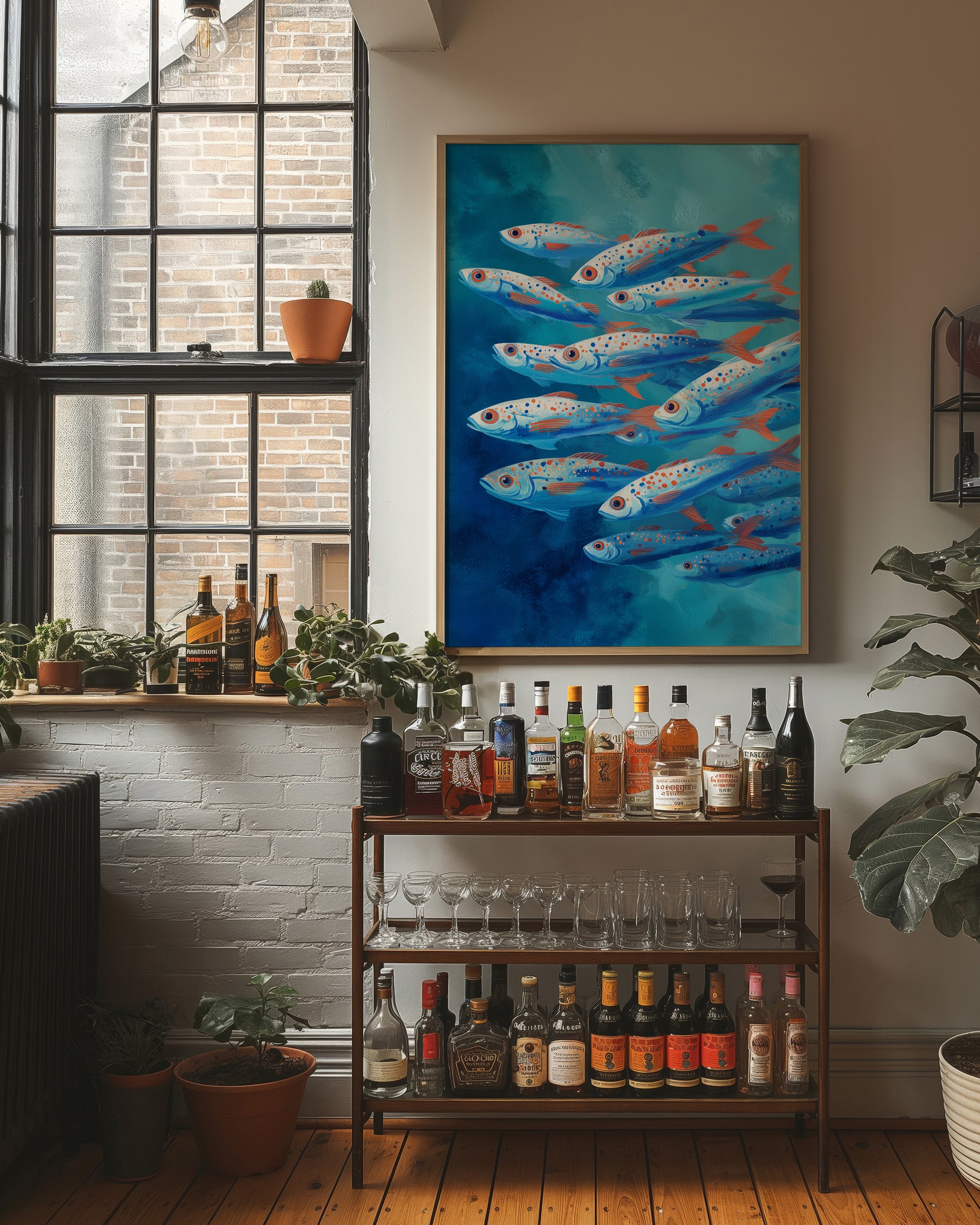 Azure Current Carries Speckled Voyagers