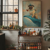 Nautical Pug's Whimsical Voyage