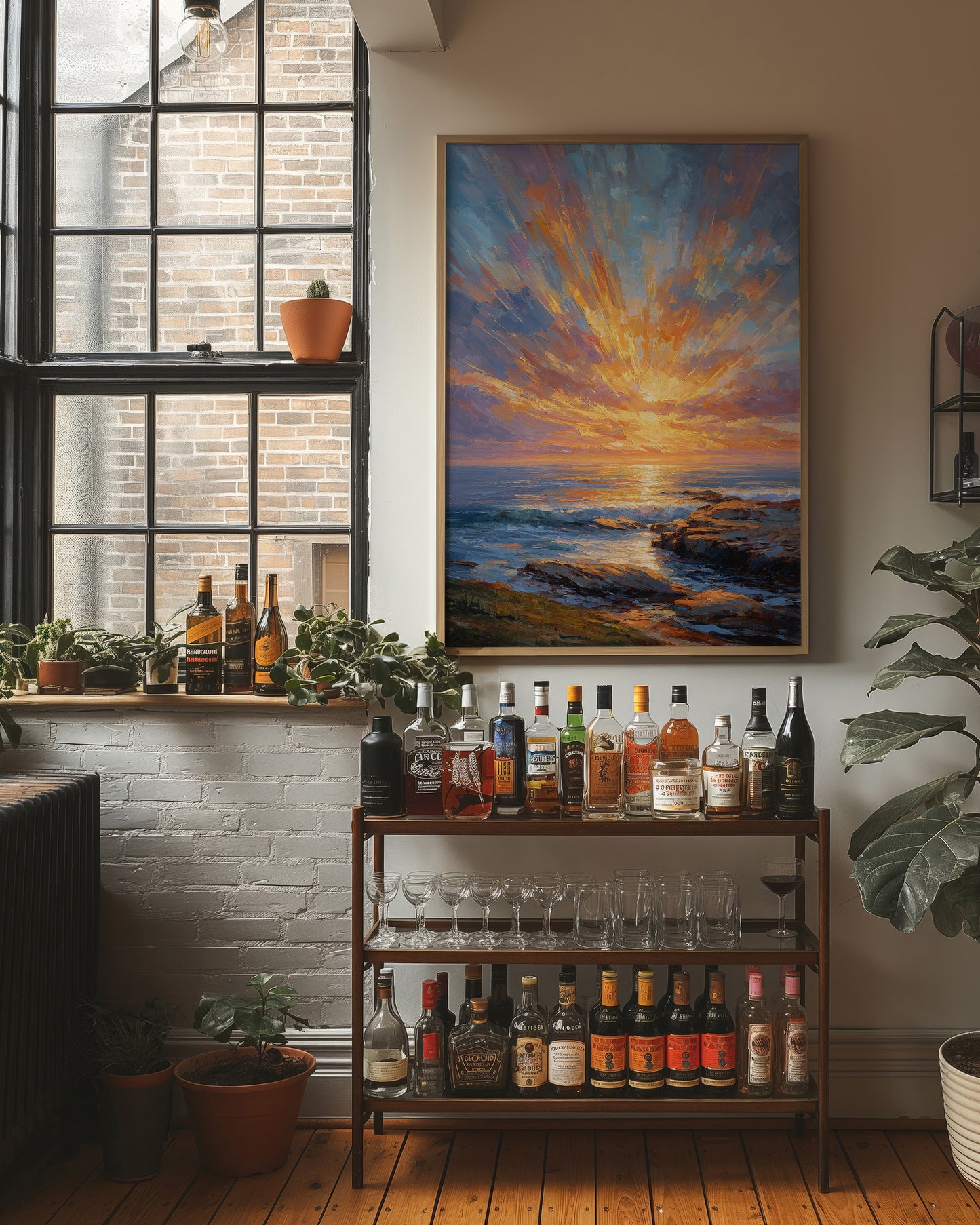 Coastal Symphony in Amber Light