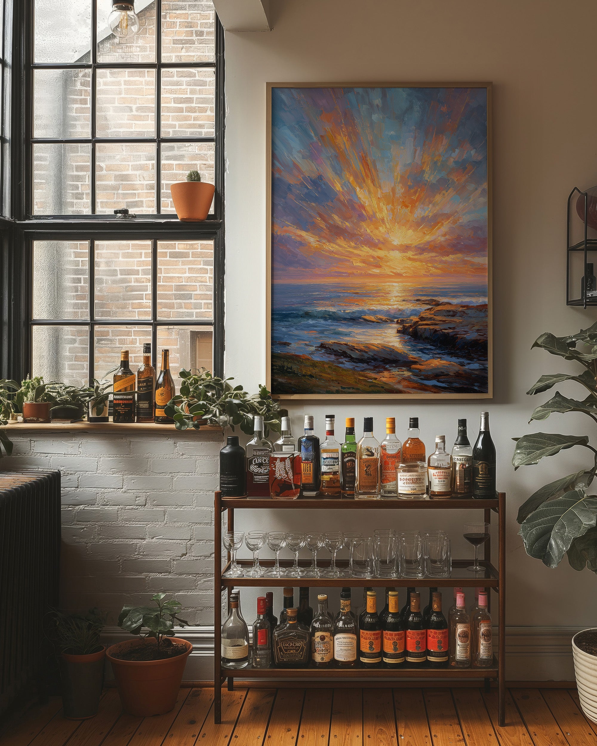 Coastal Symphony in Amber Light