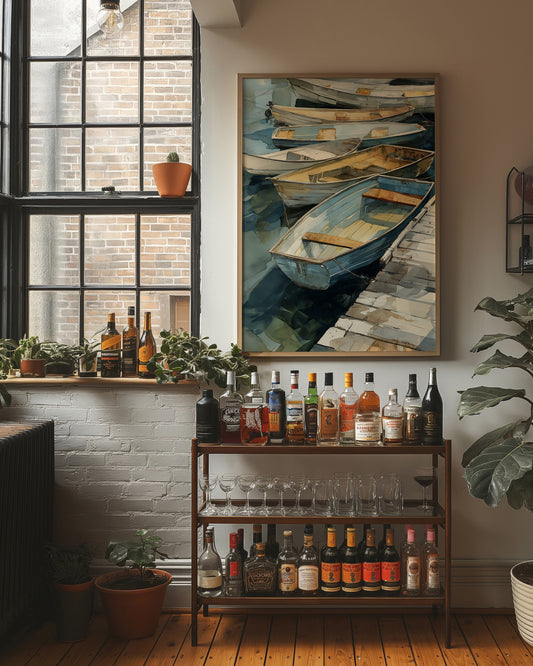 Harbor Whispers in Weathered Wood