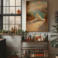 Mediterranean Guardian Basks in Coastal Light