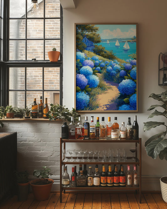 Hydrangea Path to Coastal Serenity