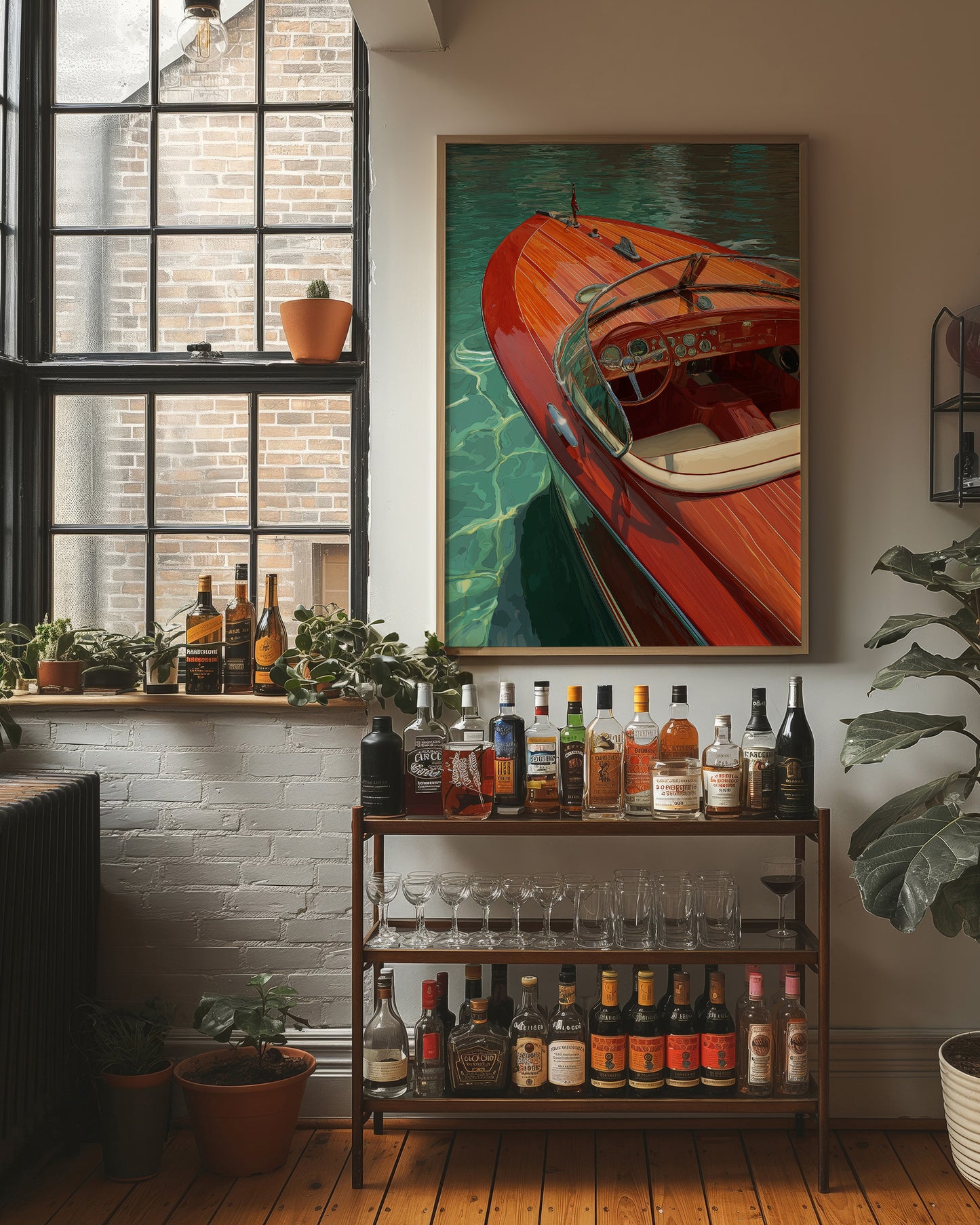 Mahogany Glides Through Emerald Waters