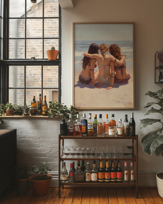 Shoreline Whispers Beneath Azure Skies