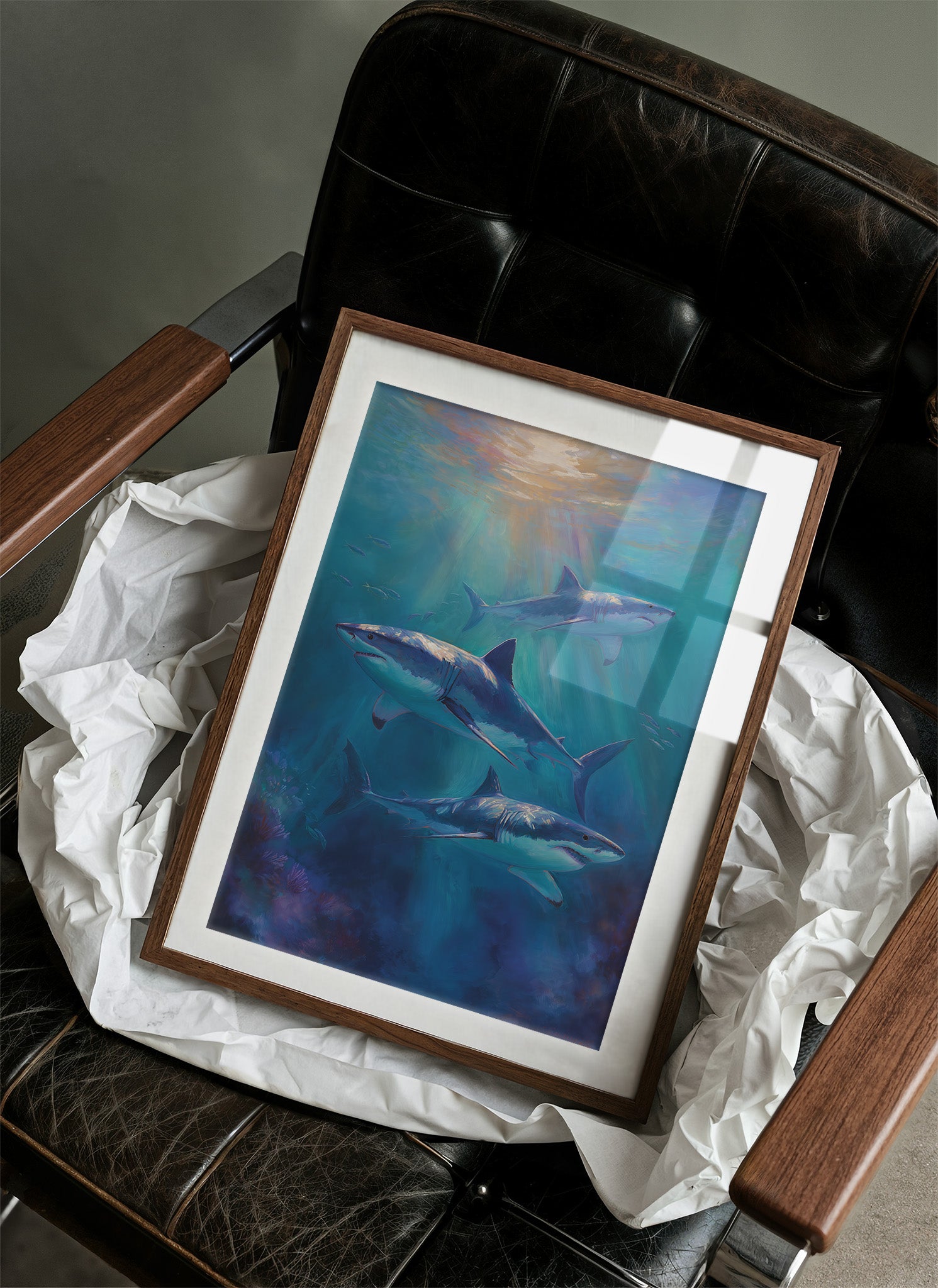 Azure Hunters Beneath Golden Rays