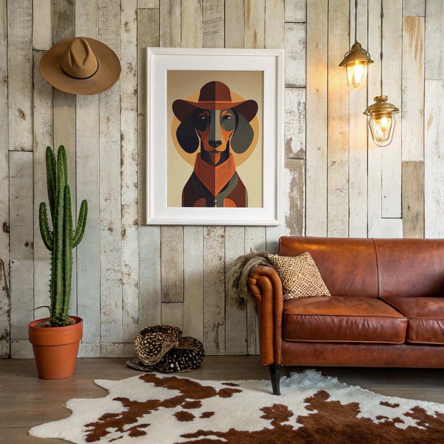 Western Hound's Geometric Portrait
