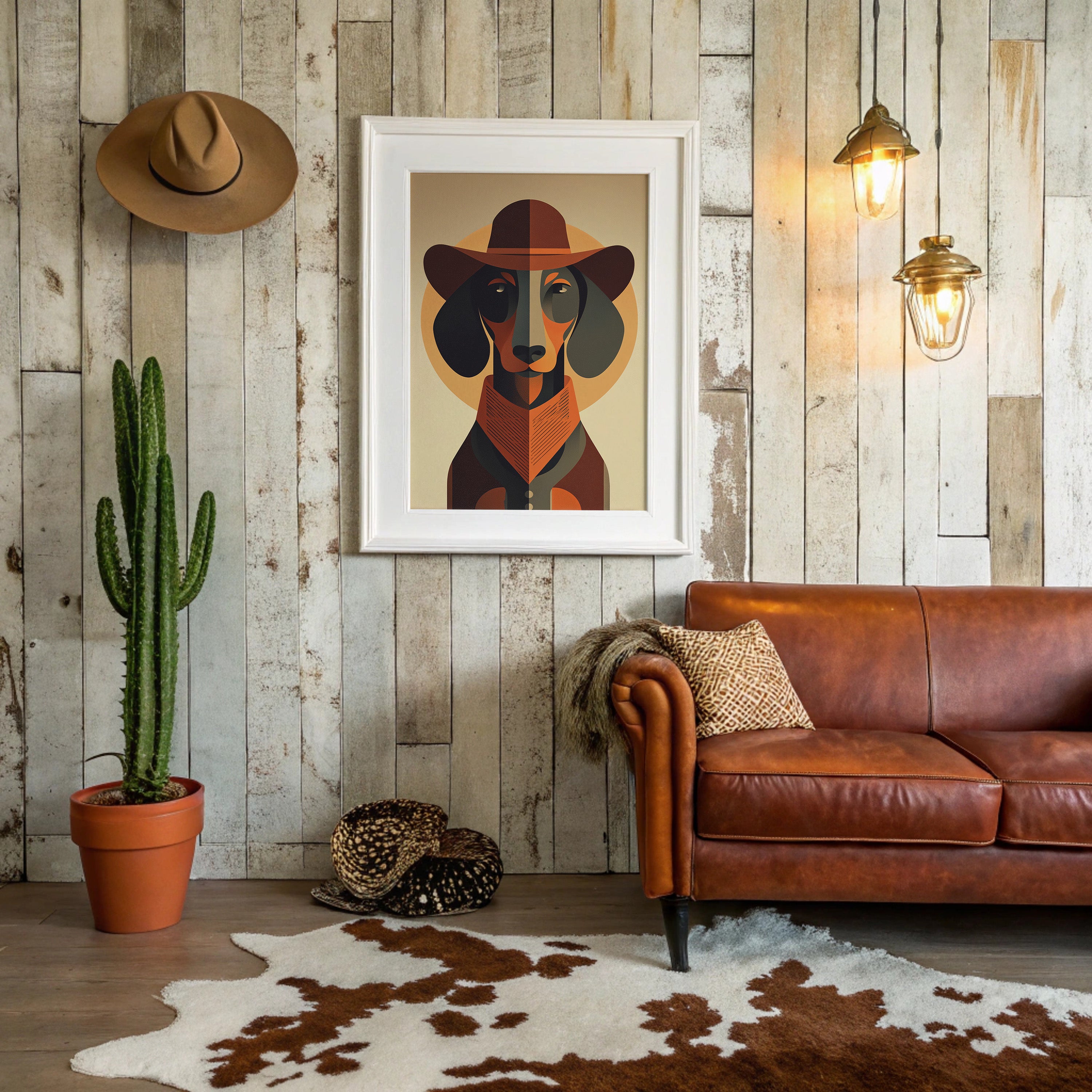 Western Hound's Geometric Portrait